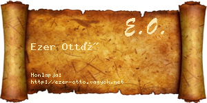 Ezer Ottó névjegykártya